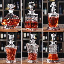 Load image into Gallery viewer, Thickened Whiskey or Wine Bottles/Decanters with lids
