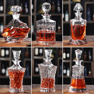 Thickened Whiskey or Wine Bottles/Decanters with lids