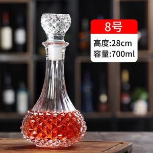 Thickened Whiskey or Wine Bottles/Decanters with lids