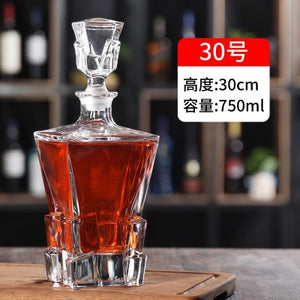 Thickened Whiskey or Wine Bottles/Decanters with lids