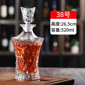 Thickened Whiskey or Wine Bottles/Decanters with lids