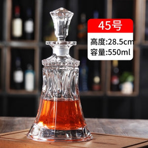 Thickened Whiskey or Wine Bottles/Decanters with lids