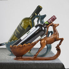 Load image into Gallery viewer, Wooden Deer Wine Rack
