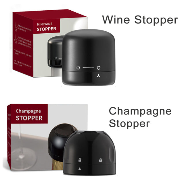 1/2Pcs Wine Stopper And Champagne Stoppers Set Red Wine Bottle Sealer Silicone Sealed Cover Caps Reusable Bottle Seal Keep Fresh