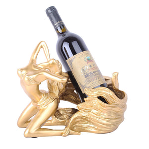 Europe Resin Beauty Lady Wine Holder Figurine