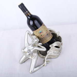 Europe Resin Beauty Lady Wine Holder Figurine